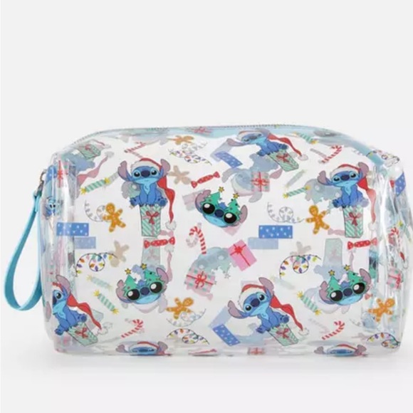 Disney Handbags - Disney Stitch Christmas themed makeup cosmetic bag